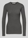 Samsøe Samsøe Longsleeve mit Rundhalsausschnitt Modell 'ALEXA' Dunkelgrau