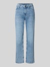 s.Oliver RED LABEL Jeansy o kroju straight fit z mieszanka bawełny model 'KAROLIN' Jeansowy niebieski
