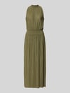 Samsøe Samsøe Plisseekleid mit Smok-Details Modell 'UMA' Oliv