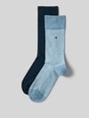 Tommy Hilfiger Socken mit Label-Details im 2er-Pack Modell 'Birdeye' Bleu Melange