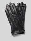FI.NE Handschuhe in Leder-Optik Black