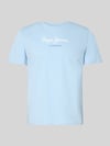 Pepe Jeans Regular Fit T-Shirt aus reiner Baumwolle Modell 'EGGO' Hellblau