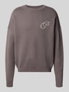 PROHIBITED Relaxed Fit Strickpullover aus reiner Baumwolle Anthrazit