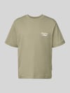 JACK & JONES t-shirt met statementprint model 'NORREBRO' Rietgroen