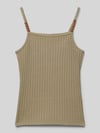 ONLY Slim fit top met spaghettibandjes, model 'MILANA' Olijfgroen