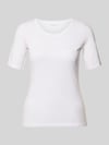 Jake*s Casual Slim Fit T-Shirt aus reiner Baumwolle Weiss
