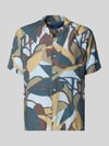 JACK & JONES Regular Fit Freizeithemd im Allover-Look Modell 'TAVIRA MARSHALL' Oliv