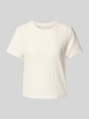Jake*s Collection T-shirt met broderie anglaise Beige
