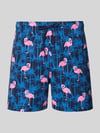JACK & JONES Zwembroek in all-over look model 'MAUI VIBES NOVELTY' Donkerblauw