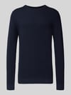 JACK & JONES Gebreide pullover met ronde hals, model 'OTTO' Marineblauw