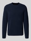 JACK & JONES Premium Loose Fit Strickpullover mit Woll-Anteil Modell 'BLASIMON' Marine