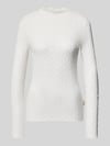 OH APRIL Longsleeve mit Rundhalsausschnitt Modell 'Zahara' Offwhite