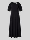 MORE & MORE Midikleid mit Raffungen Black