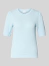VILA Slim Fit T-Shirt in Strick-Optik Modell 'Vidalo' Hellblau