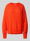 American Vintage Oversized Strickpullover mit gerippten Abschlüssen Modell 'VITOW' Rot Melange