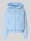 REVIEW relaxed fit sweatjack met capuchon Lichtblauw