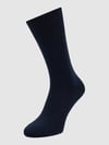 FALKE Skarpety z mieszanki żywej wełny model ‘Airport Sock’ Ciemnoniebieski