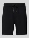 Christian Berg Men Sweatshorts aus reiner Baumwolle Black