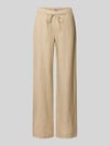 MAC Leinenhose mit Bindegürtel Modell 'Chiara Belt' Beige