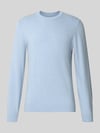 MCNEAL Strickpullover aus Baumwoll-Kaschmir-Mix mit Rundhalsausschnitt Bleu Melange