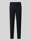 Selected Spodnie w kroju slim fit z mieszanki bawełny i lnu model 'BRODY' Czarny