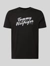 Tommy Hilfiger regular fit T-shirt van puur katoen Zwart