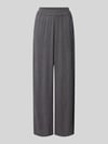 Jake*s Casual Wide Leg Stoffhose aus Viskose-Leinen-Mix Dunkelgrau