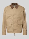 JACK & JONES Premium Hemdjacke mit aufgesetzten Pattentaschen Sand