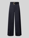 MAC Wide Leg Hose mit Gürtel Modell 'Carletta' Marine