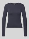 ONLY Regular Fit Langarmshirt aus Baumwoll-Mix Modell 'RILEY' Dunkelblau