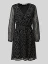 ONLY Getailleerde blousejurk met all-over motief model 'CERA' Zwart