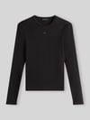 Tommy Jeans Slim Fit Langarmshirt aus Baumwoll-Mix Black