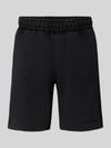 PEGADOR Sweatshorts mit elastischem Bund und Logo-Stitching Black