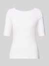 COMMA T-Shirt mit 1/2-Ärmel Weiss