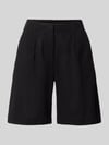 VERO MODA Comfort Fit Shorts aus Baumwoll-Leinen-Mix Modell 'CAIA' Black