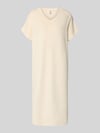 Soyaconcept T-Shirt-Kleid mit V-Ausschnitt Offwhite