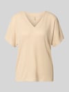 Soyaconcept Strickshirt mit V-Ausschnitt Modell 'Delia' Sand