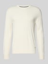 JOOP! COLLECTION Gebreide pullover met geribde boorden Model 'Raikon' Offwhite