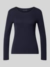 Christian Berg Woman Slim Fit Longsleeve aus reiner Baumwolle Dunkelblau