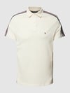 Tommy Hilfiger Regular Fit Poloshirt mit Kontraststreifen Beige