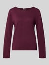 s.Oliver RED LABEL Regular Fit Pullover aus Baumwoll-Viskose-Mix Bordeaux