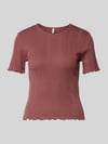 ONLY Slim fit T-shirt van Katoenmix Model 'TENNA' Roestrood