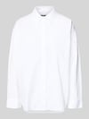 REVIEW Basic Hemd aus Baumwolle mit Hemdblusenkragen Weiss