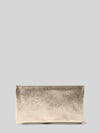 Abro Clutch aus echtem Leder mit Strukturmuster Gold
