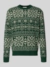 Selected Regular Fit Strickpullover aus Woll-Mix Modell 'HOLGER' Dunkelgruen