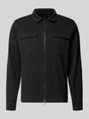 Zuitable Regular Fit Hemdjacke mit Viskose-Mix Modell 'Taylor' Black