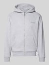 REVIEW Regular Fit Sweatjacke mit Logo-Applikation Hellgrau Melange