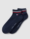 Tommy Hilfiger Sneaker-Socken mit Label-Print im 2er-Pack Marine
