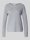 Fynch-Hatton Strickpullover aus reinem Kaschmir mit Rundhalsausschnitt Hellgrau Melange