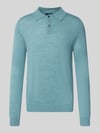 Christian Berg Men Regular Fit Poloshirt aus Woll-Mix Schilf Melange